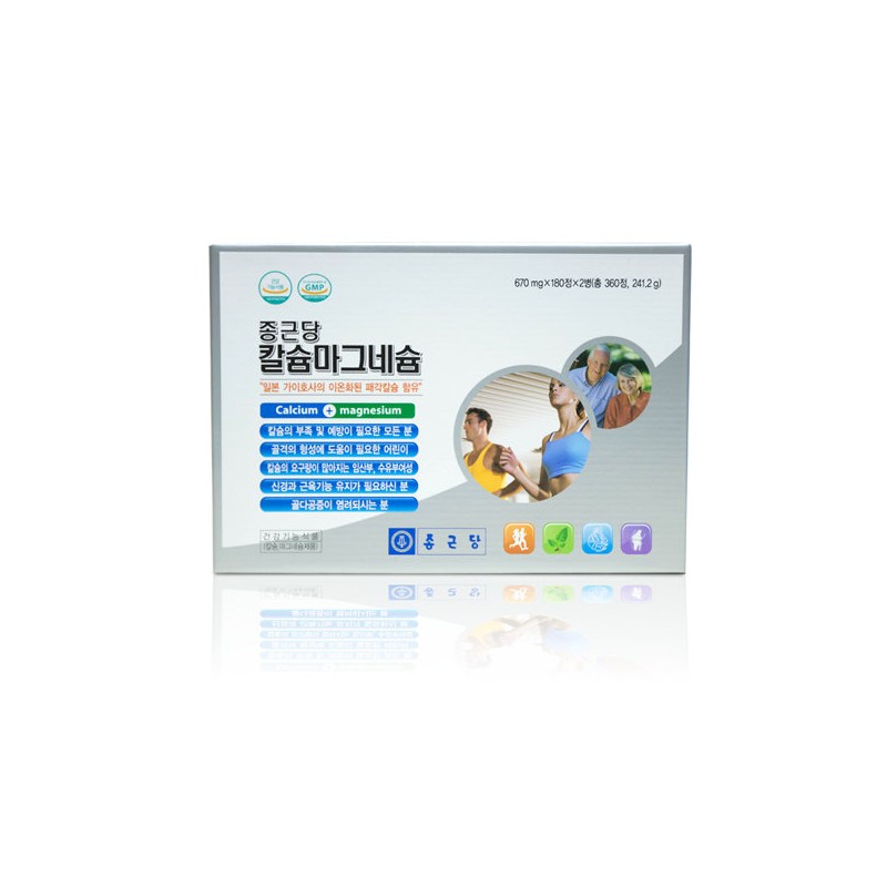 Chong Kun Dang Calcium Magnesium 360 tablets for children, pregnant