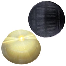 2 Pack Solar Light Replacement Top (Top 3.54 Inch, Bottom 2.75 Inch), Waterproof Replacement Solar Light Tops for DIY Hanging Lanterns Outdoor Garden, Pathway, Yard Decor Warm White