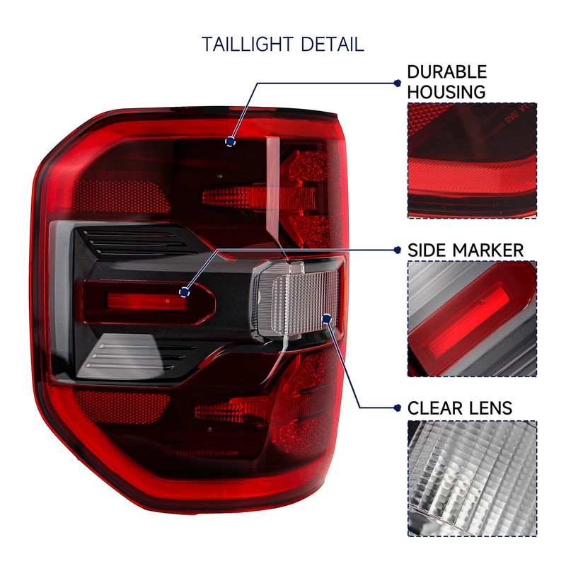 Gefitway LED Black Taillights Compatible with Ford Maverick Lariat Tremor