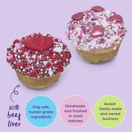Dog Cupcake Duo - Hearts