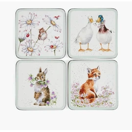 Wrendale Designs Wildflowers Coasters Set of 4