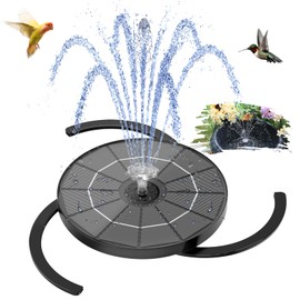 AISITIN 3.5W Solar Water Fountain with Storage & Integrated Bracket, Floating Solar Fountain Pump with Nozzles for Bird Bath, Garden, Pond, Pool, Aquarium and Outdoor