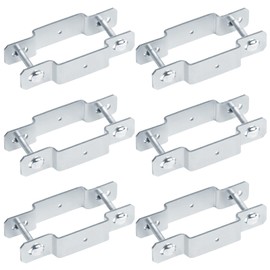 GBGS 6 Pcs Square Tube Fence Line Rail Bracket,2-1/2" x 2-1/2" Post to 1-1/4" Line Rail Connector