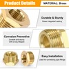 Brass Reducer, 3/8 Inch Male Thread x 1/8 Inch Female