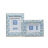 Two's Company Sailboat Hand-Beaded White Washed Photo Frame, Mango Wood,