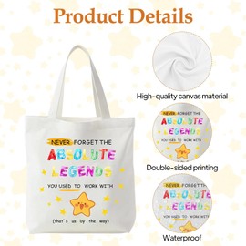 Vexilon Funny Farewell Canvas Tote Bag with Keychain, Reusable Tote Bag Leaving Gifts for Colleagues Women, New Job Gifts for Women, Sorry Your Leaving Presents, Reusable Canvas Bags Retirement Gifts