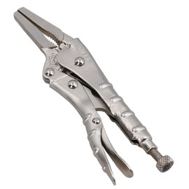 6.5” (165mm) Long Nose Straight Locking Pliers Mole Grips with Ribbed Handles