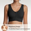 Lemef Sports Bras for Women Full Support Front Zip Closure