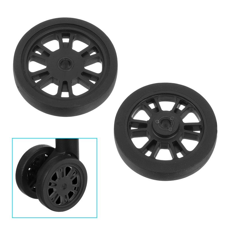 sourcing map 2Pcs 60 mm x 14 mm Luggage Wheel