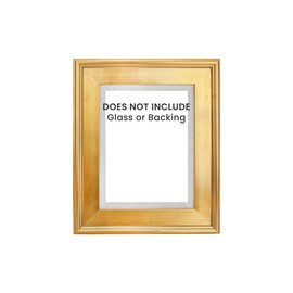 Creative Mark Elegant Plein Aire Gold Frame with Linen Liner, 9x12 Ornate Open Back Picture Frames, No Glass or Backing, Gessoed Wood, 2.75-inch Wide Moulding