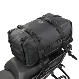 Rhinowalk Motorcycle Tail Bag, Motorcycle Rear Seat Bag, motorcycle backpack, motorcycle luggage, Multifunctional Waterproof Rear Rack Trunk Motorcycle Seat Bag, Black 30L