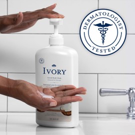 Ivory Body Wash, Designed for the Whole Family, Gentle Formula, Free of Dyes Heavy Perfumes Parabens Phthalates & Silicones, Coconut Scent, 35 oz