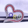 Greek Order Eastern Star Pin Social Members Heart OES Brooch