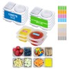 CJT 12 Sets Reusable Compartment Condiment Container with Lids -