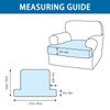 Imnopqr T Cushion Chair Cover Leather-Look 1PC Stretch Chair Seat