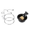 4Pcs Shaving Kit Manual Razor Stainess Steel Stand Holder Brush
