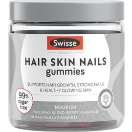 Swisse Beauty Hair Skin Nails Gummies - With biotin, zinc and nutrients to support healthy, glowing skin - 50 Pack