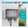Outdoor Outlet Box with 32.8Ft Extension Cord,NEMA 5-15R,IP66 Waterproof Outdoor