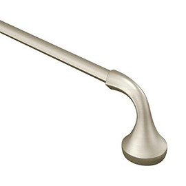 Moen YB2824BN Eva Collection Transitional 24-Inch Bathroom Single Towel Bar, Brushed Nickel- Pack (2)