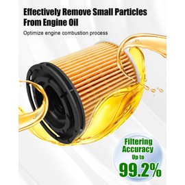 Oil Filter Housing Cover with 2 Oil Filter Fit for Hyundai Accent Elantra Kona Santa Kia Sonata Tucson Venue 2020-2023, Engine Components Replace 26315-2M000 263152M000 26350-2M000 263502M000