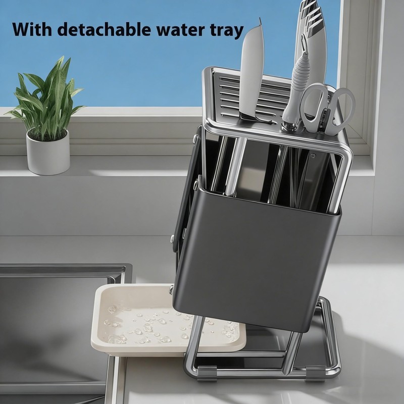 Universal knife rack - Stainless steel kitchen knife rack, suitable