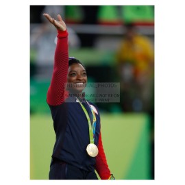 SIMONE BILES AT ALL-AROUND PODIUM GOLD MEDAL 2016 RIO OLYMPICS 5X7 PHOTO