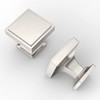 Asidrama 10 Pack Brushed Satin Nickel Kitchen Cabinet Knobs Square