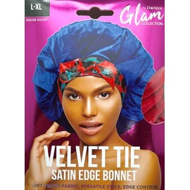 Donna Gorro Ducha Terciopelo Borde Satén Lazo Mujer Dormir Talla Pieza Color Rojo