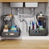 UINOFLE Under Sink Organizer, 2 Tier Under Sink Organizers and