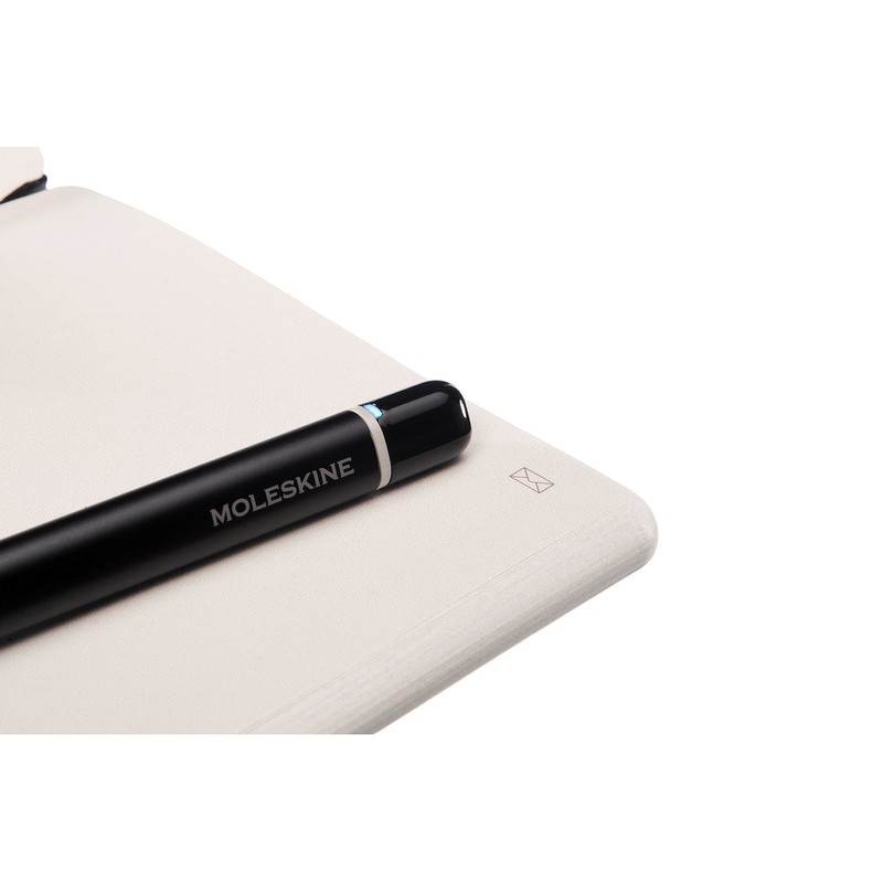 Moleskine Smart Writing Notebook, Large, Plain, Black, Hard Cover (7.5