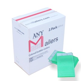 AirnDefense 200#2 8.5X12" LightGreen Poly Bubble Mailers Shipping Padded Envelope