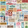 Boarding Pass Seals 40 Pcs Vinyl Waterproof Aesthetical Scrapbooking Sticker