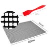 Set of 3 Grid Grill Mats, Baking Mat Square, Permanent