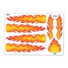 A4 Sticker Sheet Flames Vinyl Stickers - Fire Cool Vehicle