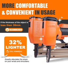 KAMSIN ST38H 14 Gauge Pneumatic Concrete T Nailer With Safety Lock,3/4-Inch to 1-1/2-Inch(18mm-38mm) Leg Length Air Heavy Duty Concrete T Nails Gun, Brad Nail Gun for Woodworking, Crafts, Furniture