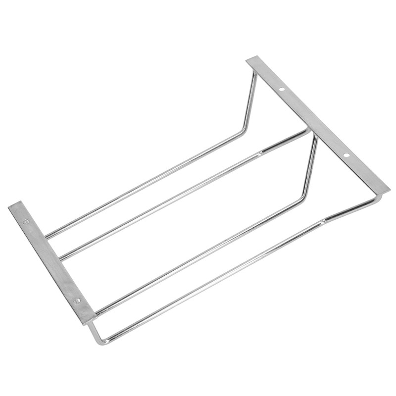 Stainless Steel Double Row Wine Glass Stemware Rack Hanging Stemware