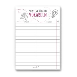 younikat 1 Notizblock Vokabeltrainer I dv204 I DIN A 5 I Vokabelheft gebunden universal für Grundschule Abitur Realschule