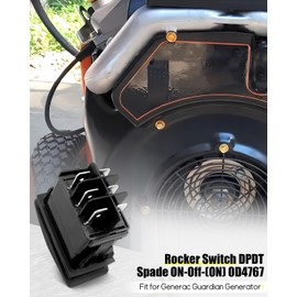 JUWEVAZU 0D4767 Generator On-Off-(ON) Rocker Switch Fit for Generac GP15000, DPDT Spade