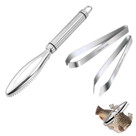 DFsucces 3-Piece Scale Remover Tweezer, Bone Tweezer, Stainless Steel Fish Scale Remover, Convenient Operation, Fish Bone Remover, Cookware, Fish Cleaning Tools, Kitchen Tools