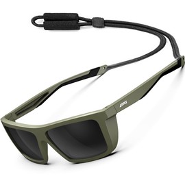 ATTCL anteojos de sol polarizadas deportivas para hombres, ciclismo, conducción, pesca, 100% protección UV, Marco gris oscuro/ no espejo, M