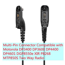 HYS Speaker Microphone with PTT Button, Speaker Microphone Compatible with Motorola MTP850S and Motorola DP Series Radios