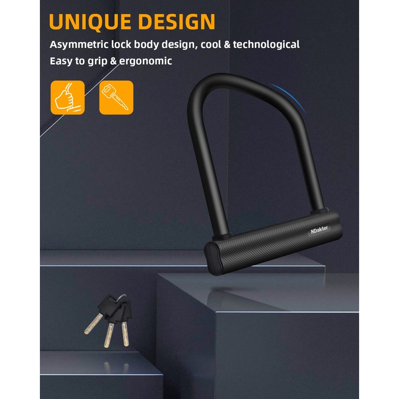 NDakter Bike Locks Heavy Duty Anti Theft, Bicycle U Lock