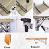 Hocansen 2Pcs Stainless Steel Foldable Brackets L Shelf Collapsible Brackets