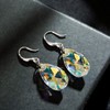 Austrian Crystal Teardrop Dangle Hook Earrings for Women 14K Gold