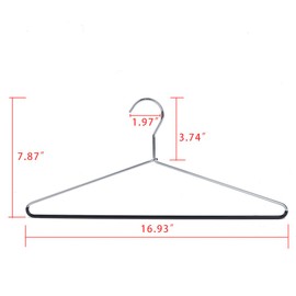 10 Metal Hangers Quality Heavy Duty Metal Coat Hangers with Non-Slip Rubber Coating for Pants (10)