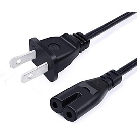 2 Prong Slot Photo Printers Power Cord Cable for HP OfficeJet Pro 3830 4630 4655 6600 6978 6968 8600 8610 8620 8625 8630 8710 8720 5740 5745 5255 etc Wireless Canon PIXMA NEMA 1-15P to IEC60320 C7