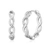 Senteria Silver Hoops Earrings for Women Hypoallergenic 925 Sterling Silver