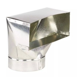 Universal 4" x 10" x 6 Galvanized-Steel 90-Degree Floor Ceiling Heat AC Register Duct Boot