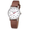 Regent 12090311 Women's Analogue Quartz Watch with Leather Strap, Silver-Brown,