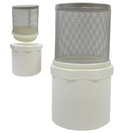 2 inch Stainless Steel Filter Cover Connected to 2 inch/DN50 PVC Water Pipe, Suction Strainers Used to Remove Debris and Reduce Solid Entry